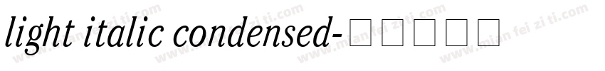 light italic condensed字体转换